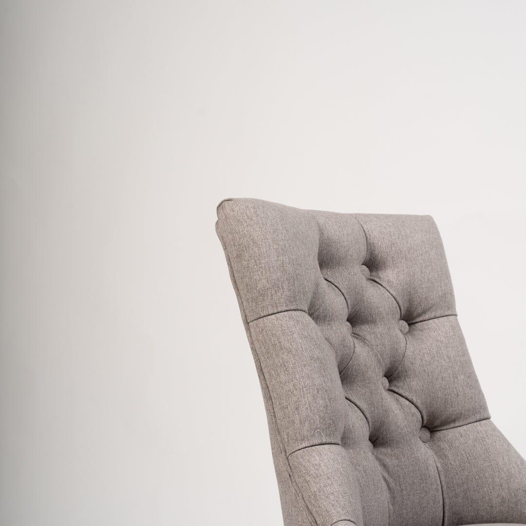 OUTLET - Louis Grey Dining Chairs - Set of 2 - Light Wood Legs