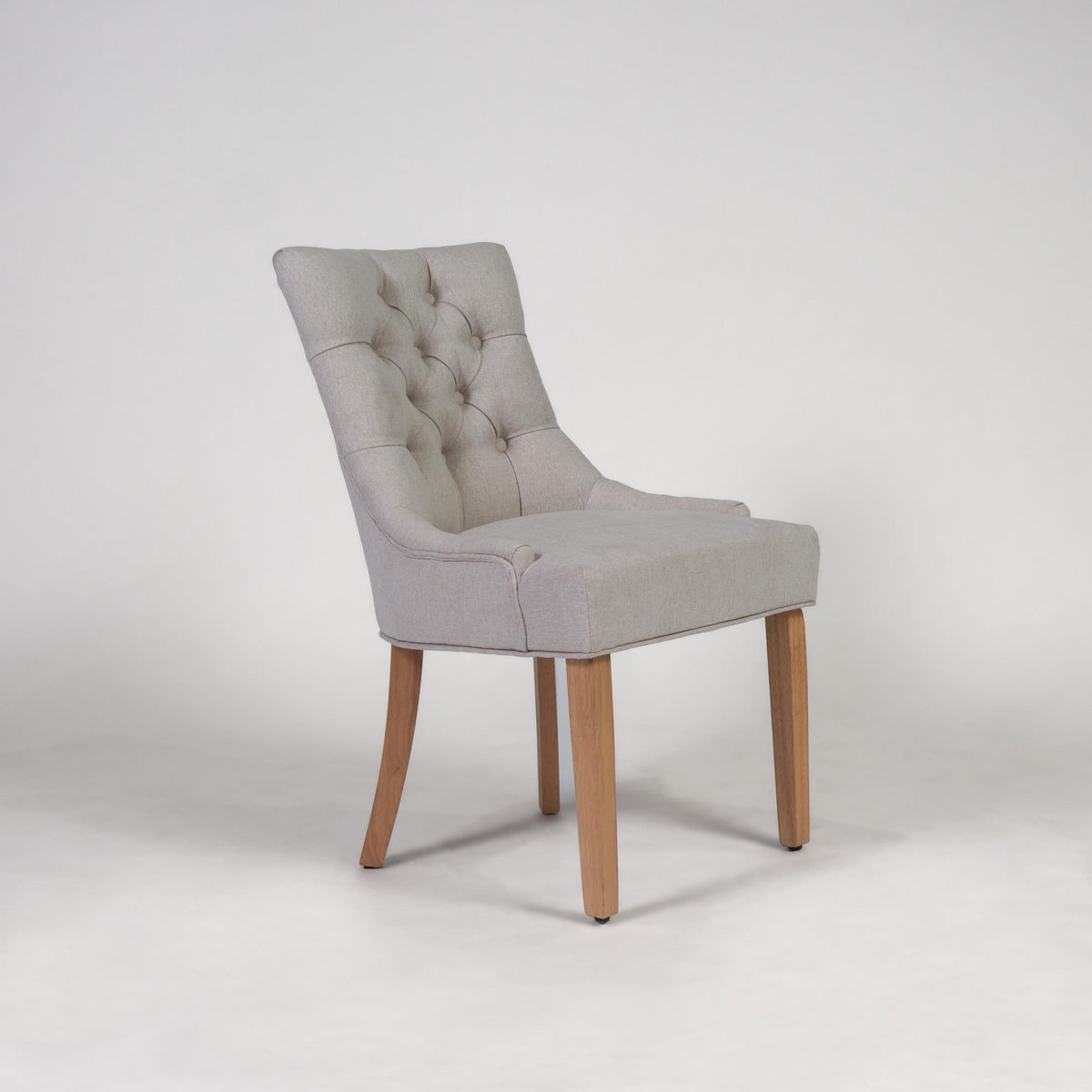 OUTLET - Louis Sand Dining Chairs - Set of 2 - Light Wood Legs