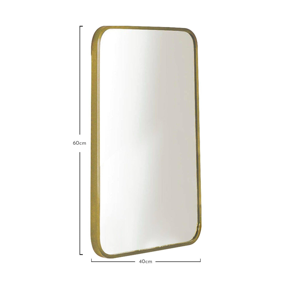 OUTLET - Lyndon 60X40cm Metal Rectangular Mirror - Gold
