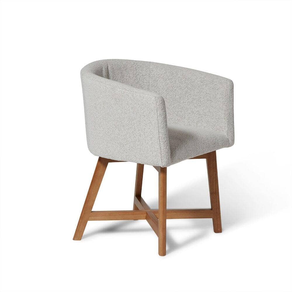 OUTLET - Magnus Dove Grey Dining Chairs - Set of 2 - Oak Legs