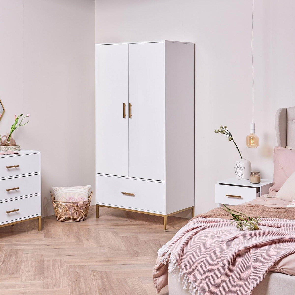 Outlet - Marie Double Wardrobe - White