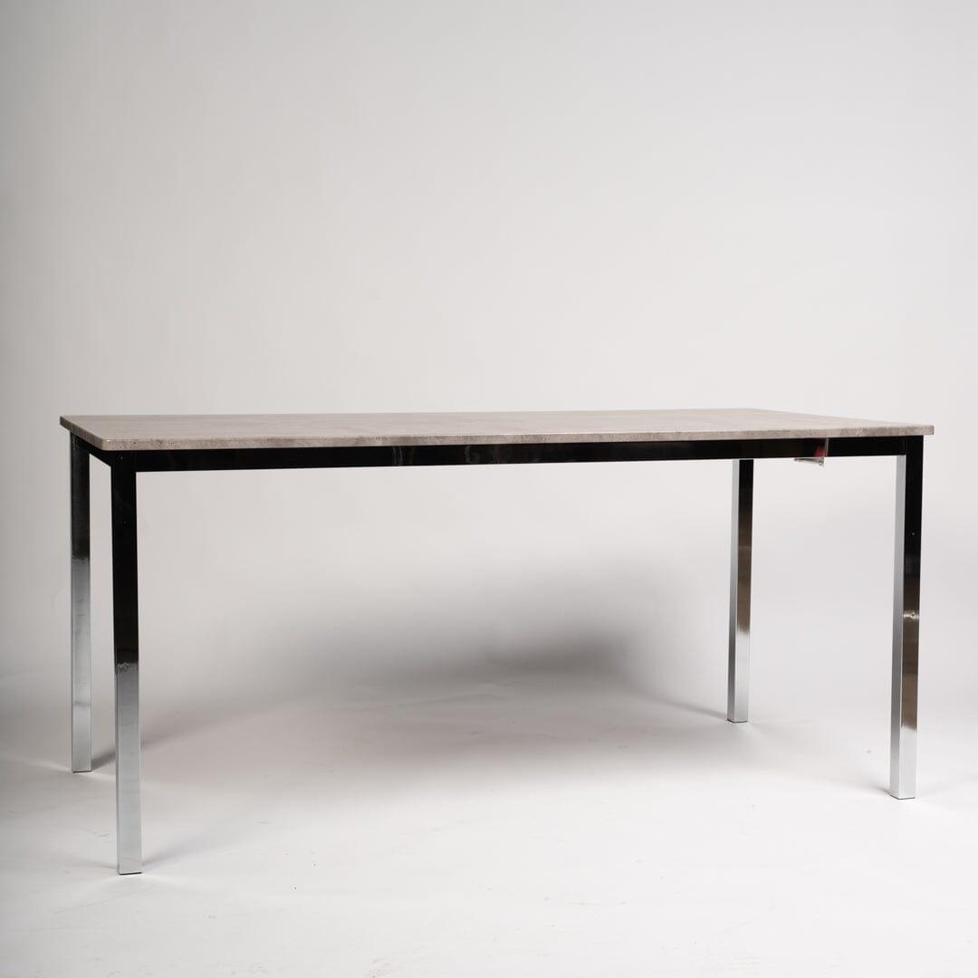 OUTLET - Milo 6 Seater Concrete Effect Dining Table with Chrome Legs