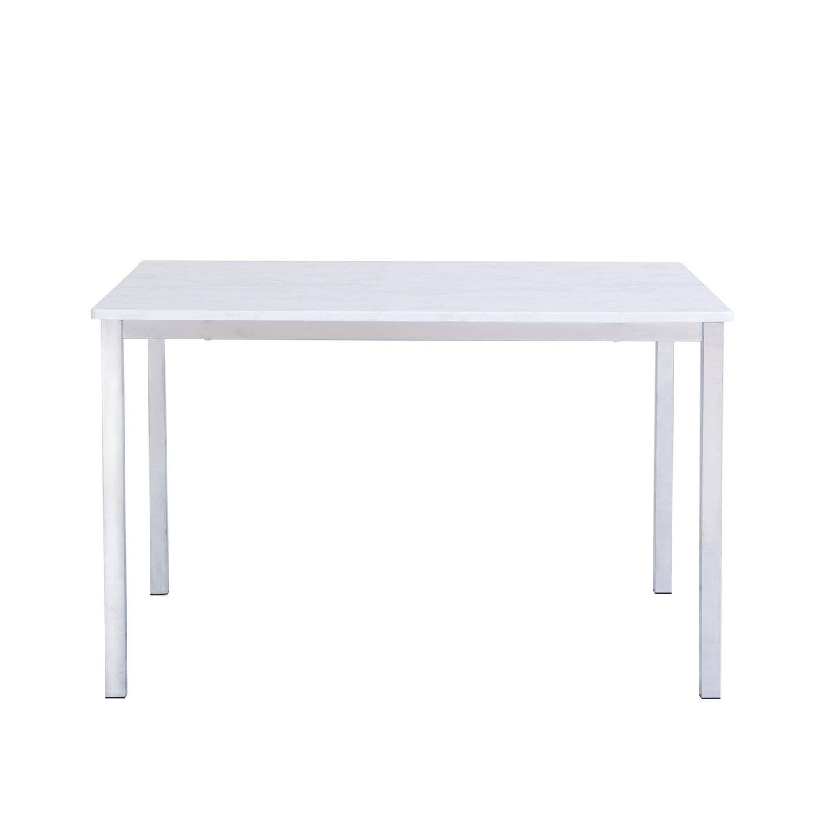 OUTLET - Milo Marble Effect Dining Table - 4 Seater - Chrome Legs
