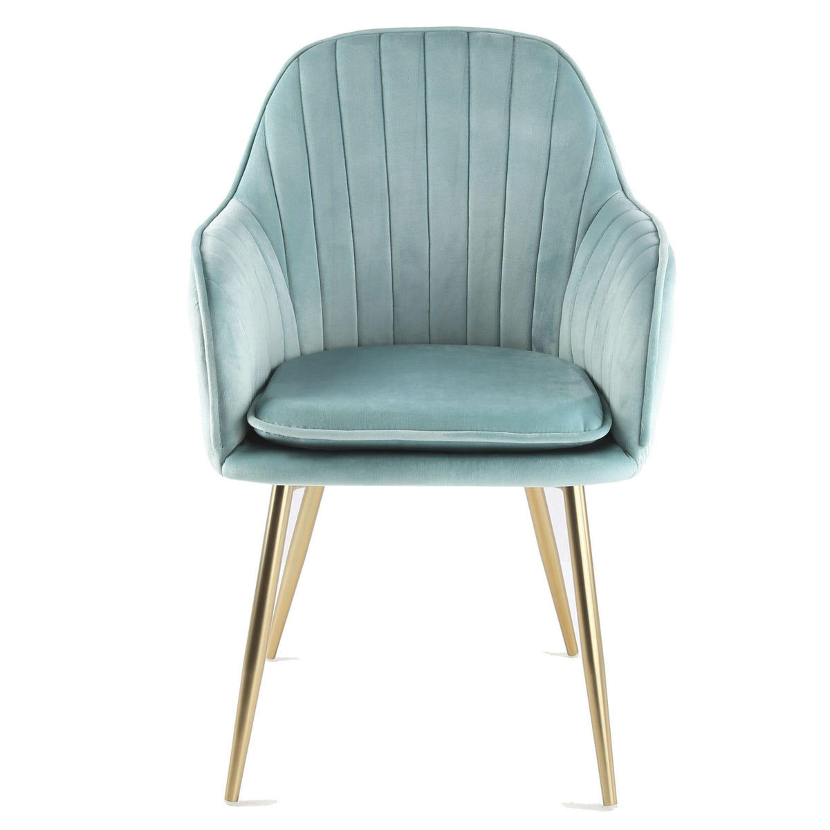 Outlet - Muse accent chair - light blue with gold legs