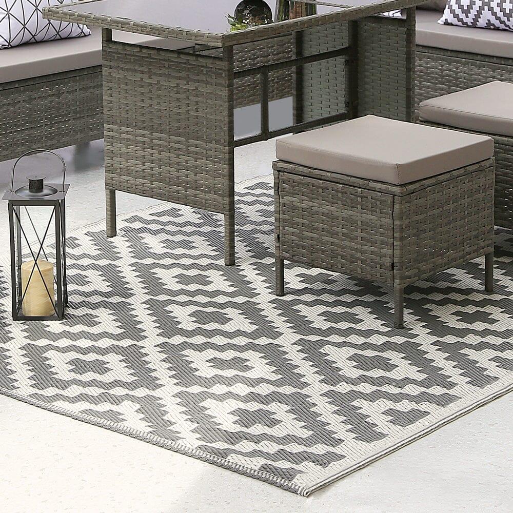 OUTLET - Reversible Outdoor Rug - 160cm x 230cm - Geometric Print