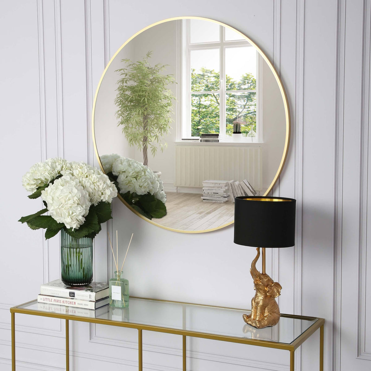 OUTLET - Pandora Round Mirror - Small - Gold