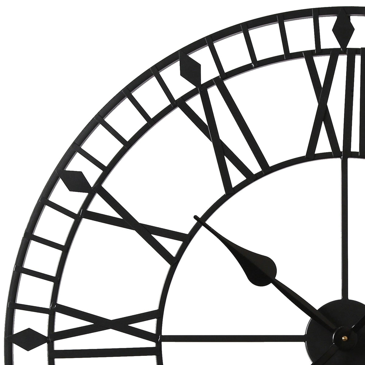 OUTLET - Riseley Skeleton Wall Clock - Black
