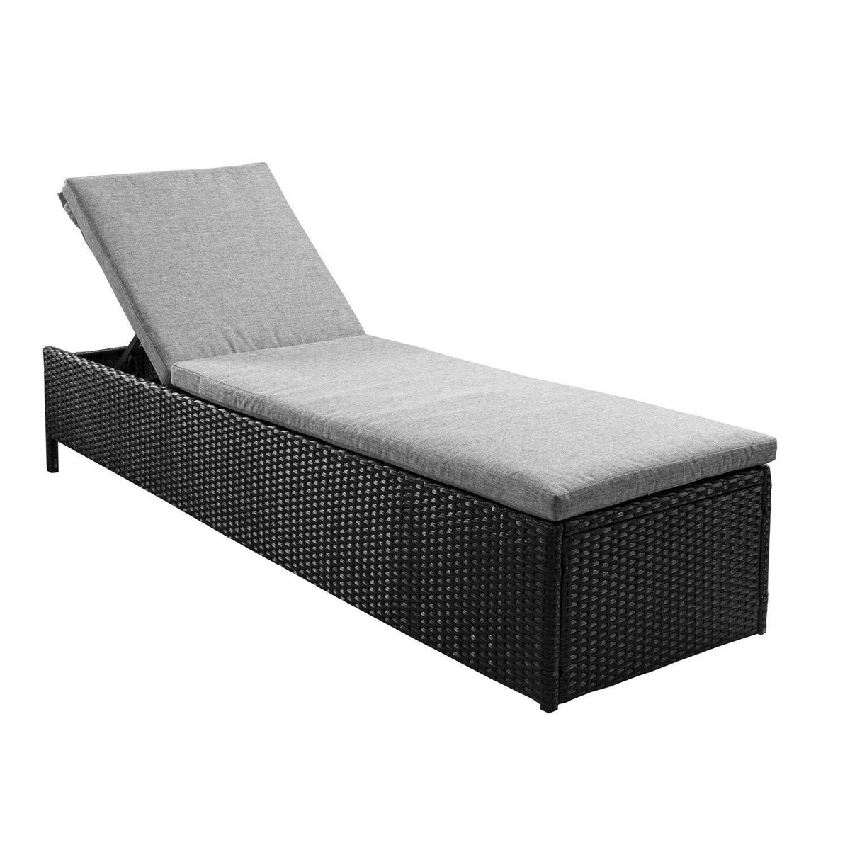 OUTLET - Serina Rattan Sun Lounger - Premium - Black