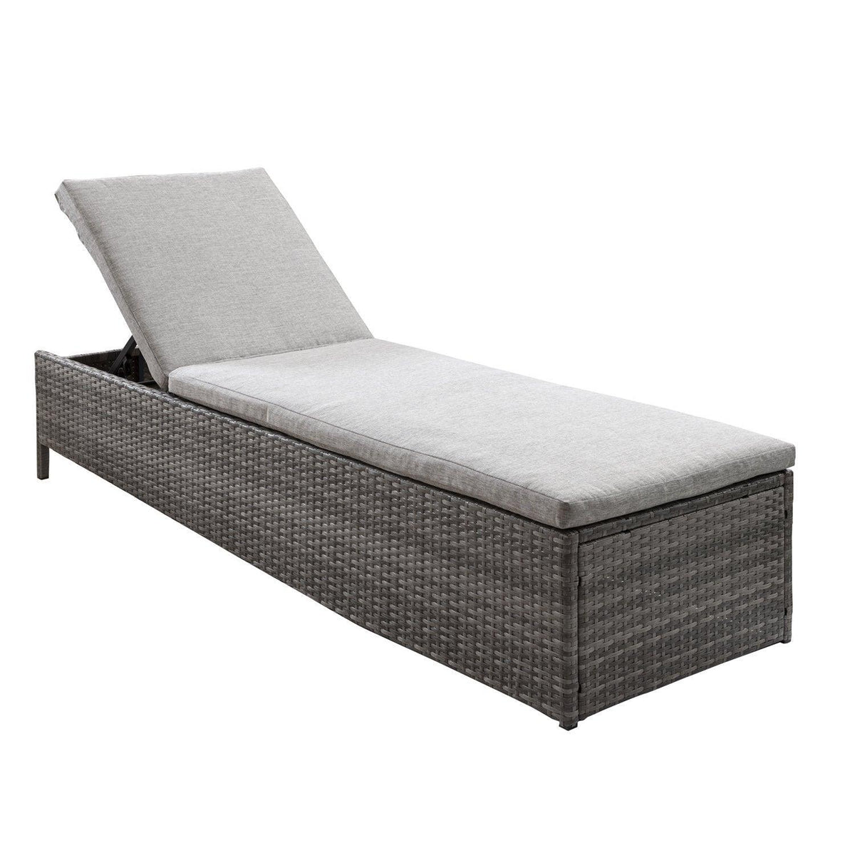 OUTLET - Serina Rattan Sun Lounger - Premium - Grey