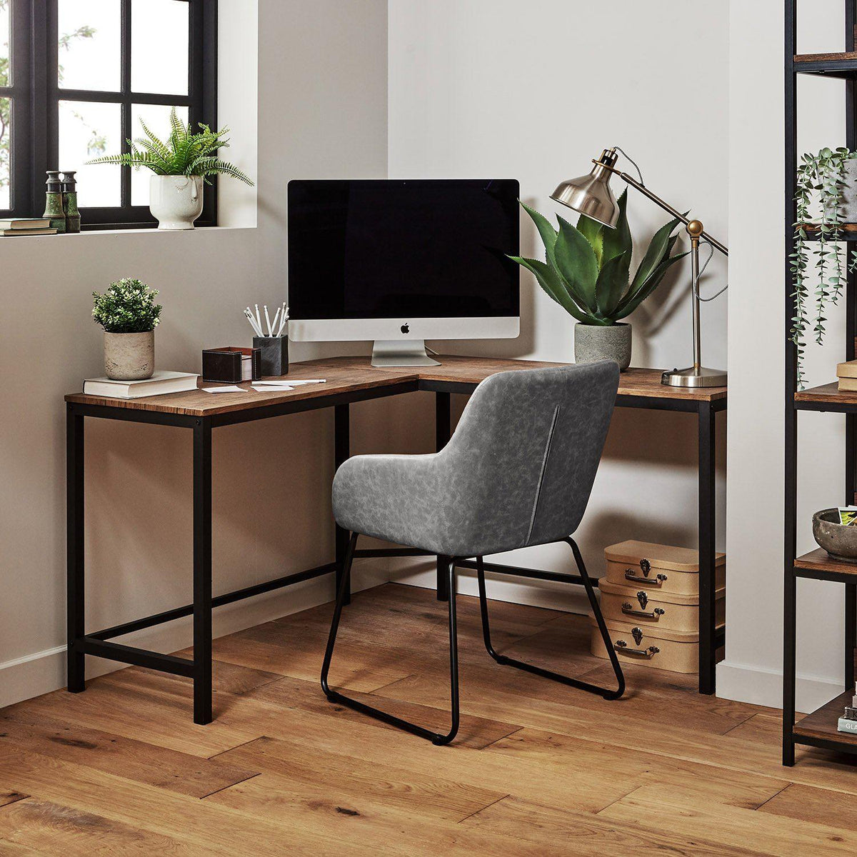 OUTLET - Sheffield Industrial L Shaped Desk