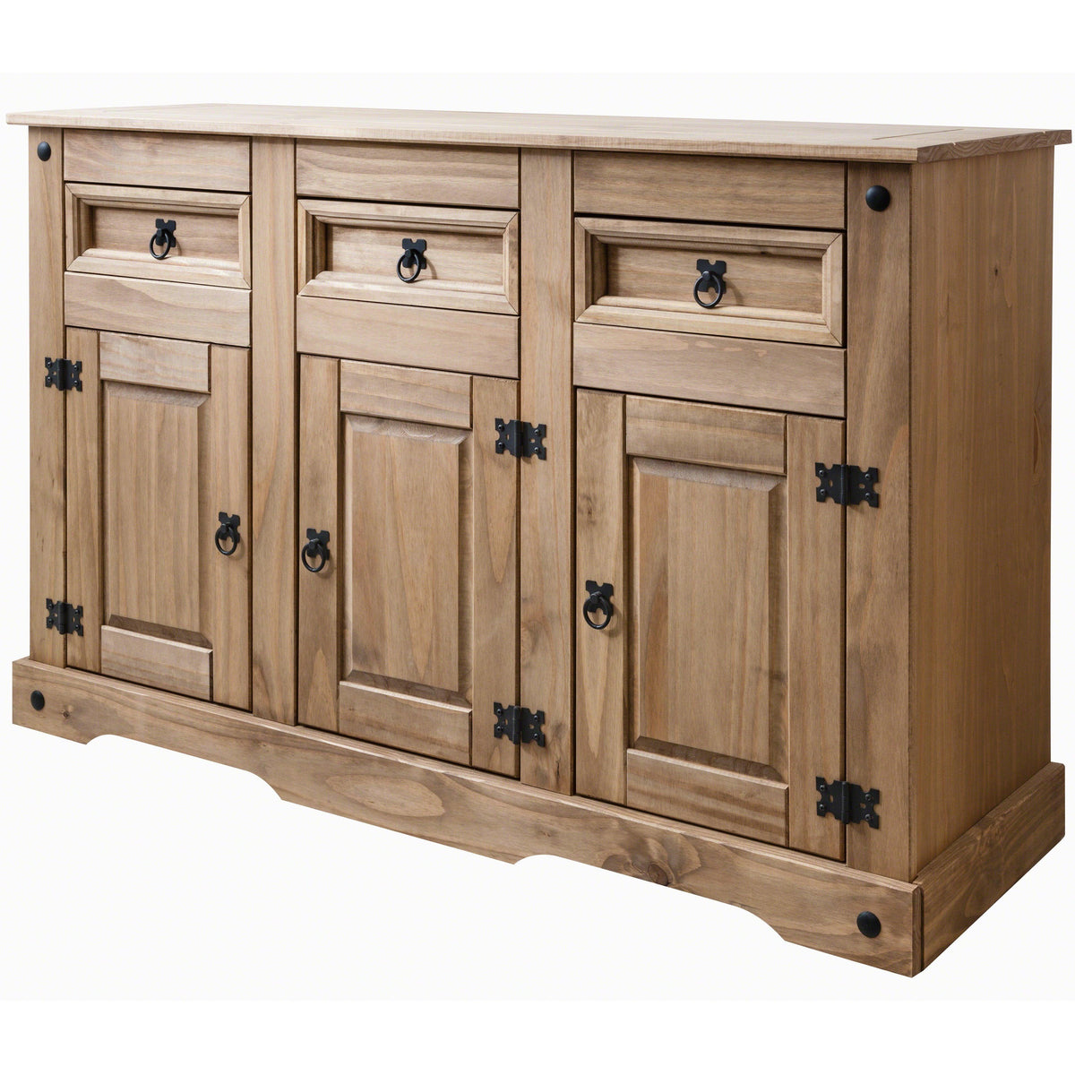 OUTLET - Sideboard - 3 Drawers 3 Doors - Solid Pine