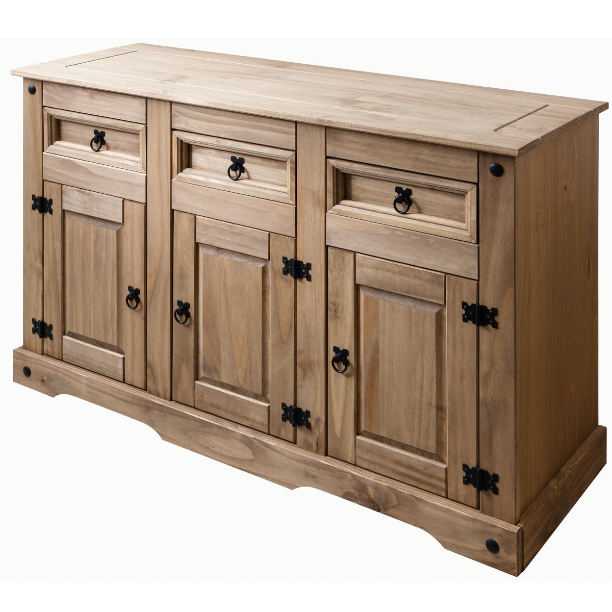 OUTLET - Sideboard - 3 Drawers 3 Doors - Solid Pine