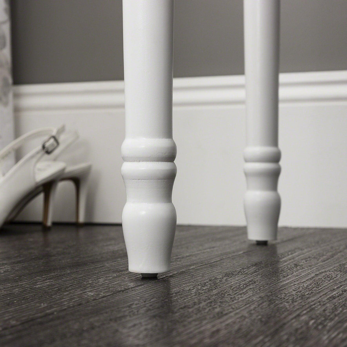 OUTLET - Sienna White Dressing Table with Mirror & Stool