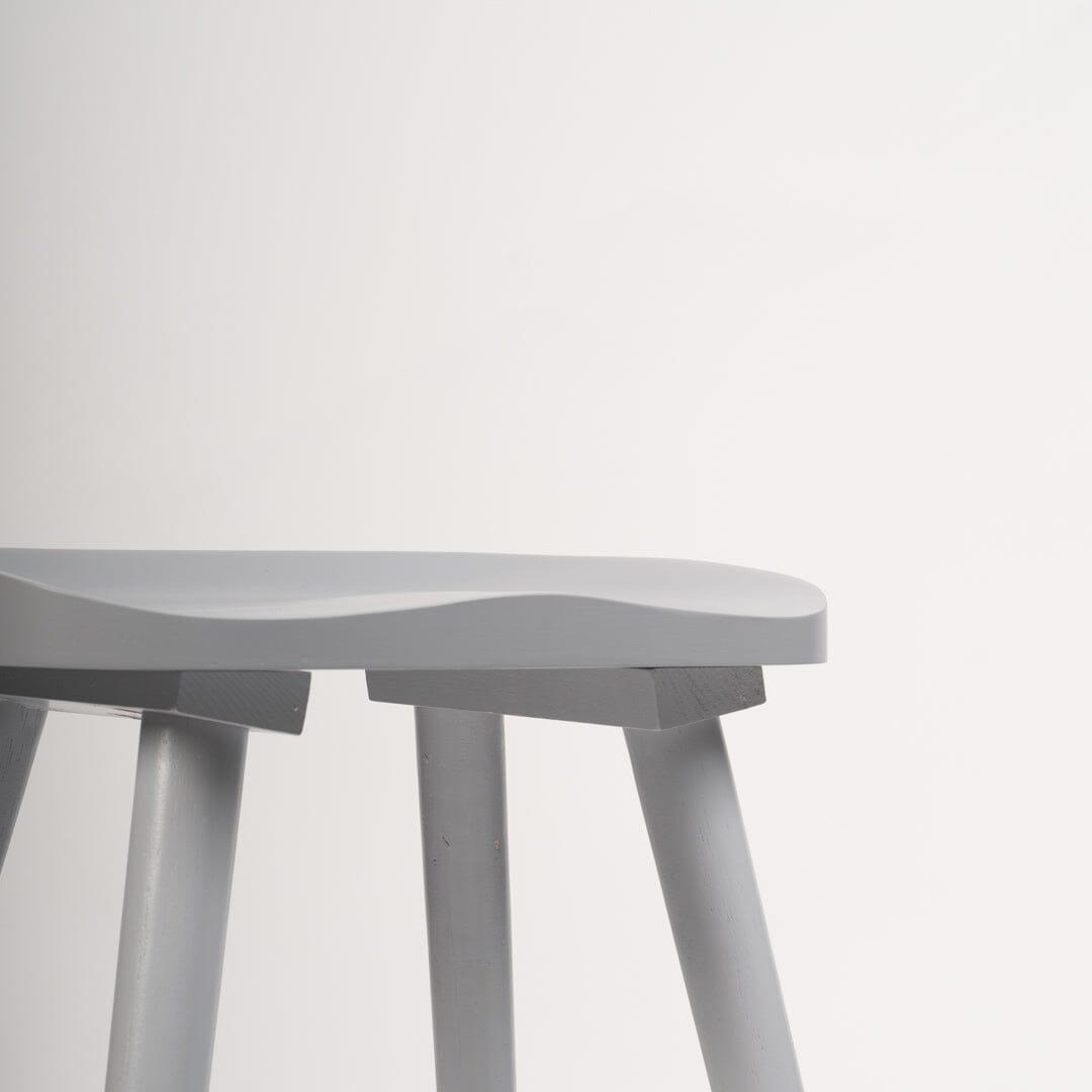 Outlet - Silvester Wooden Bar Stool Seat Grey