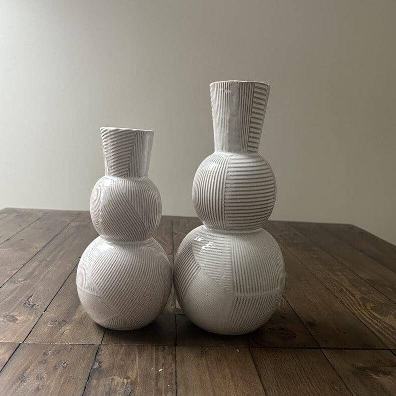 OUTLET - Colden 20cm Ceramic Vase - White