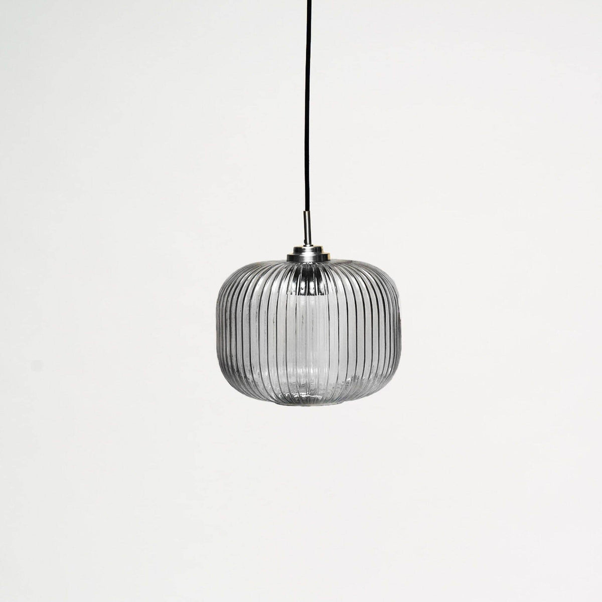 OUTLET - Elland 25cm Single Glass Pendant Light - Chrome