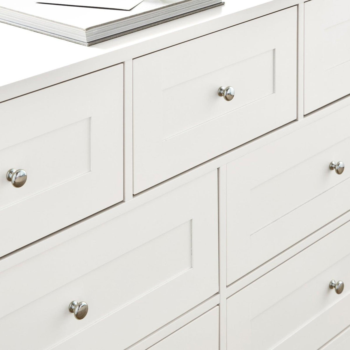OUTLET - Stevie 7 Drawer Chest of Drawers - White