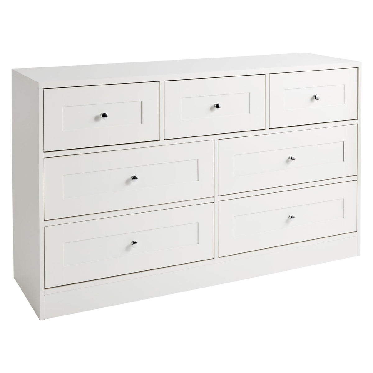 OUTLET - Stevie 7 Drawer Chest of Drawers - White