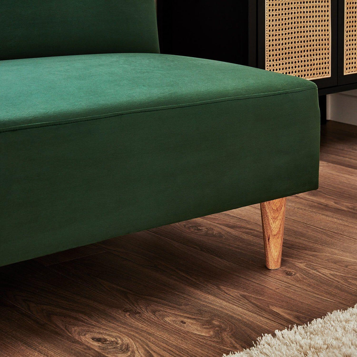 Outlet - Tamsin click clack sofa bed - green velvet