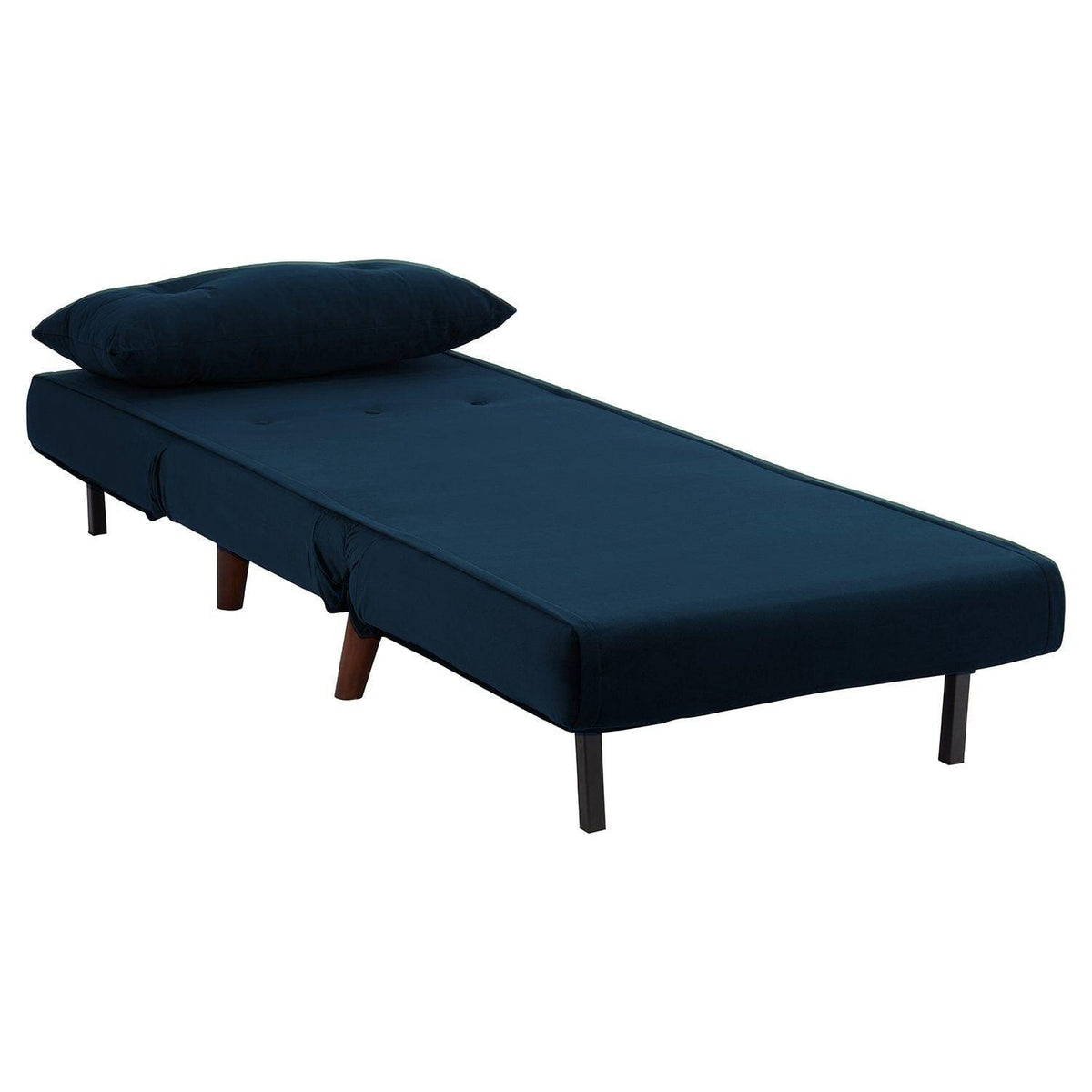OUTLET - Una Single Sprung Sofa Bed - Blue - Velvet