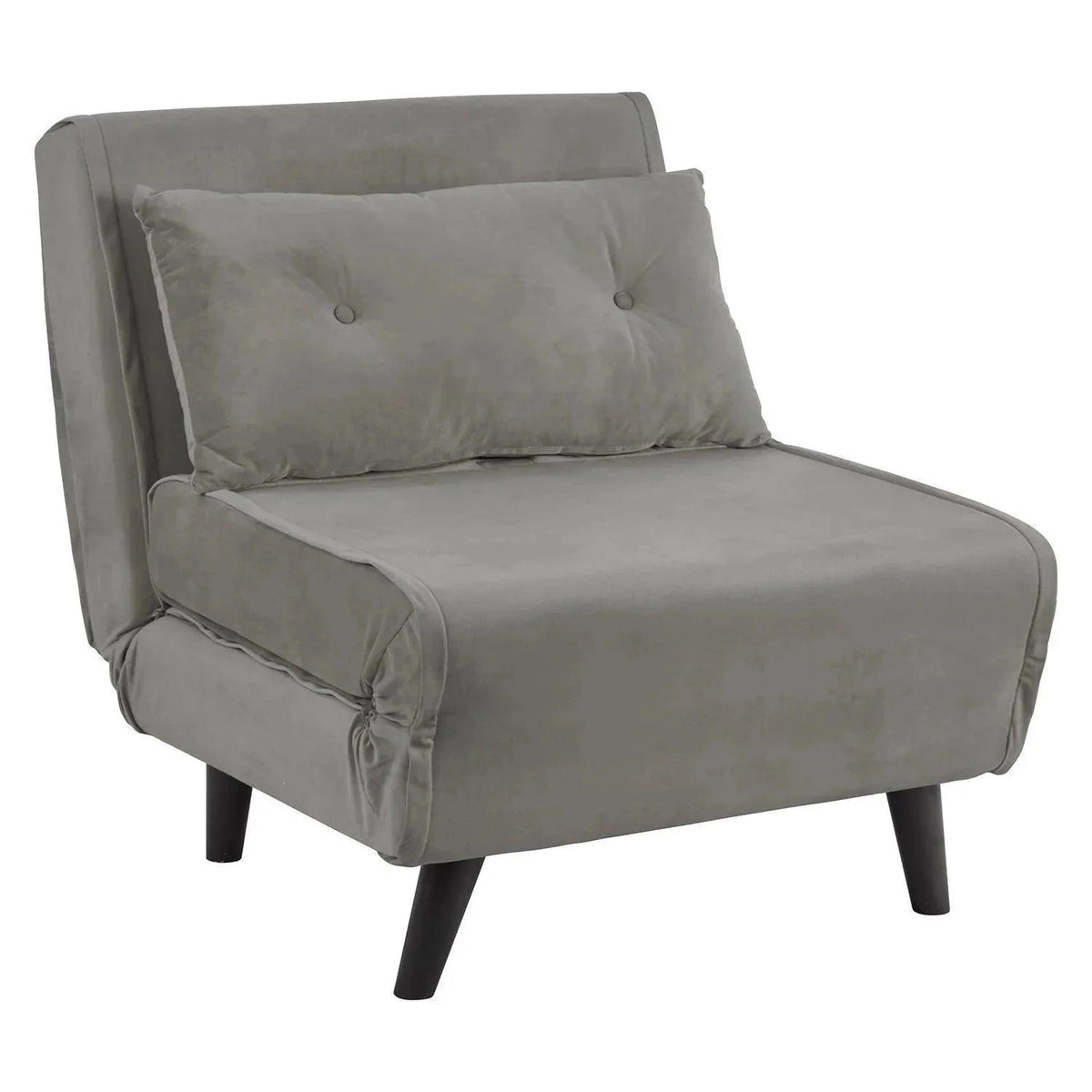 OUTLET - Una Single Sprung Sofa Bed - Grey - Velvet