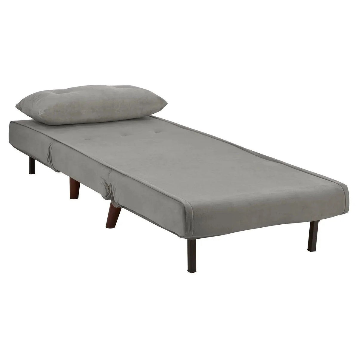 OUTLET - Una Single Sprung Sofa Bed - Grey - Velvet