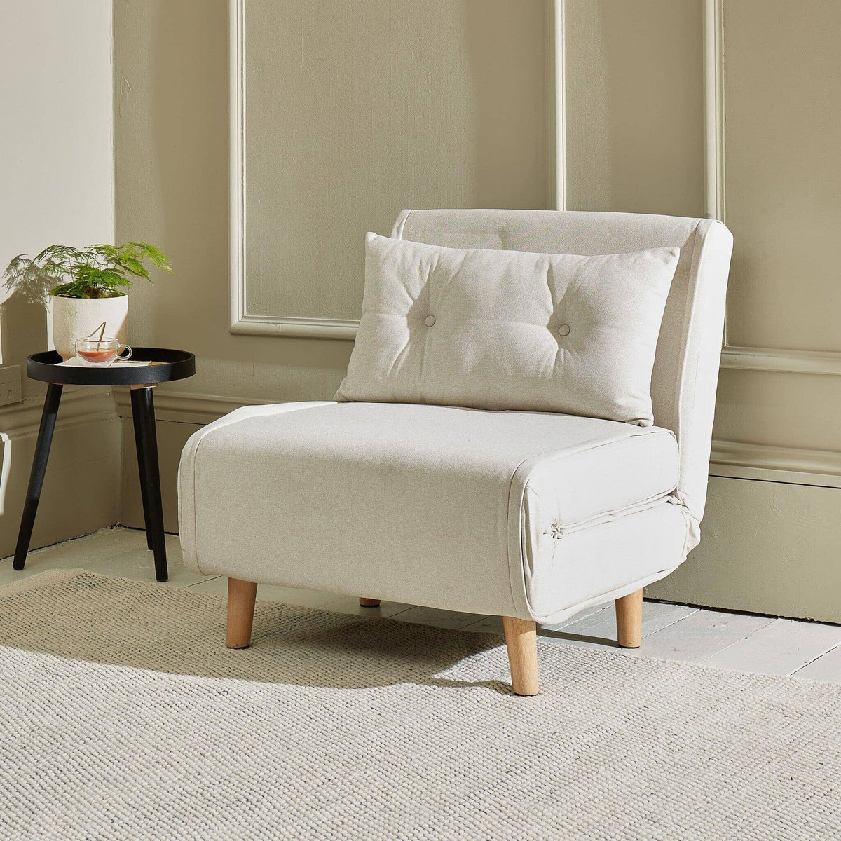 OUTLET - Una Single Sofa Bed - Oatmeal Linen