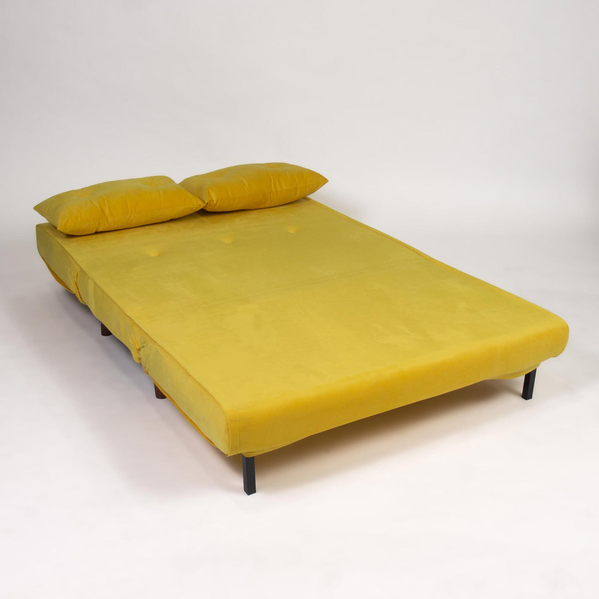 OUTLET - Una Small Double Sofa Bed - Yellow - Velvet