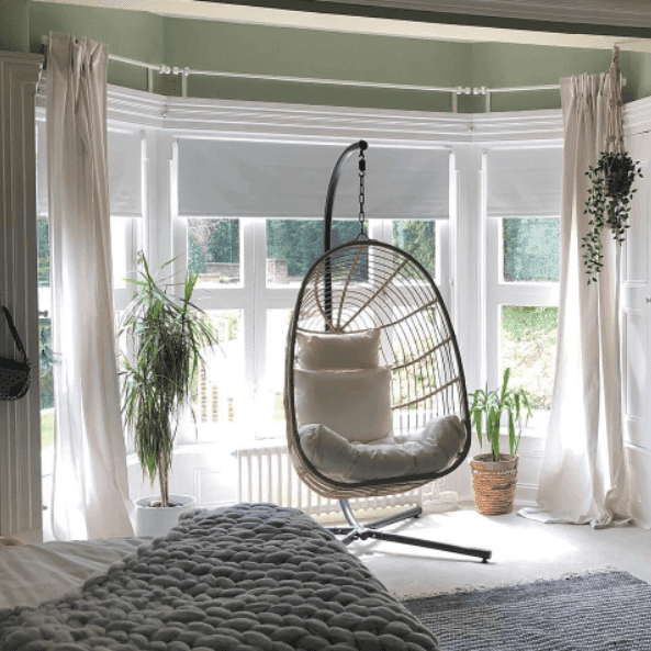 OUTLET - Wick Hanging Egg Chair - Dark Grey Rattan