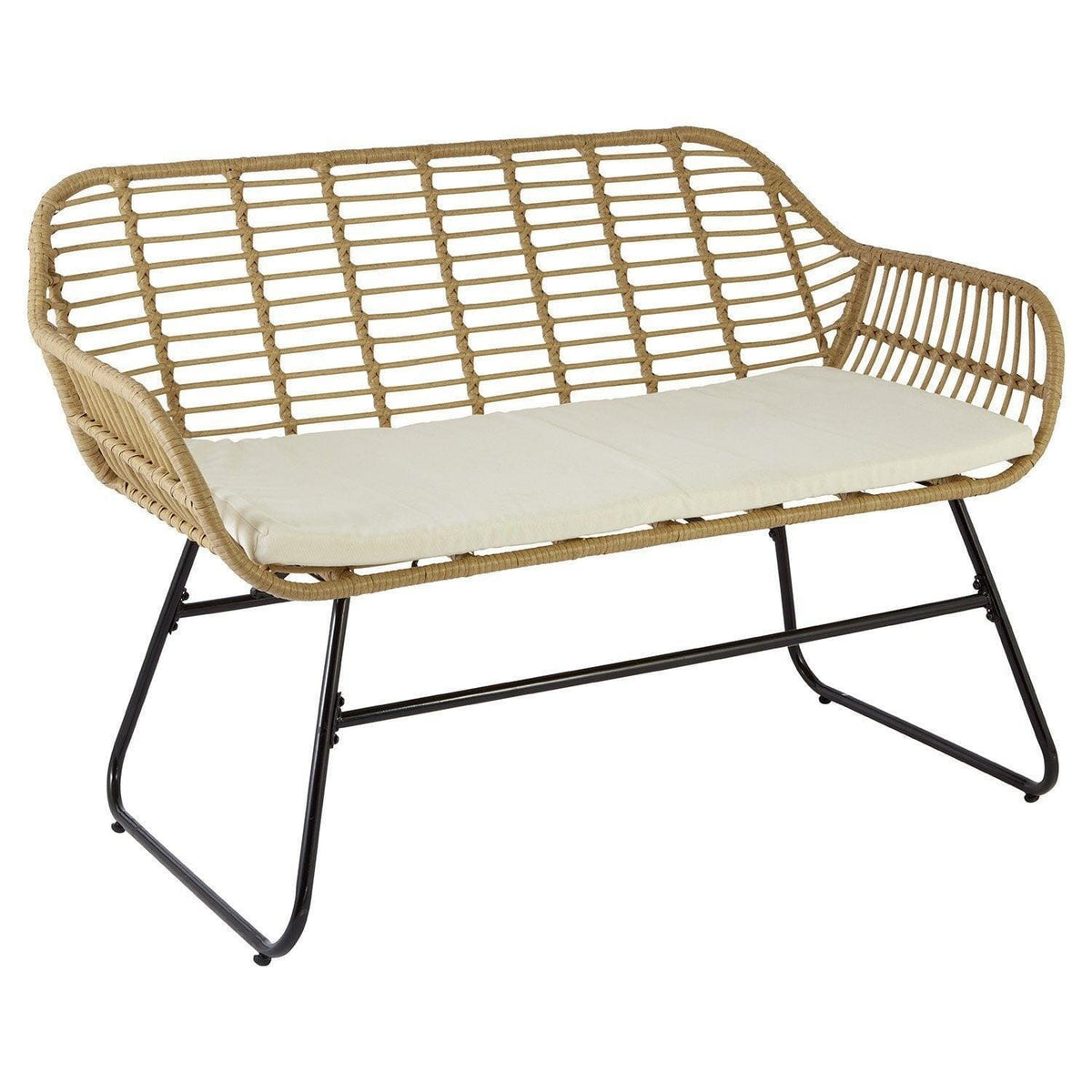 Outlet - Wick Rattan Garden Sofa Set - Natural