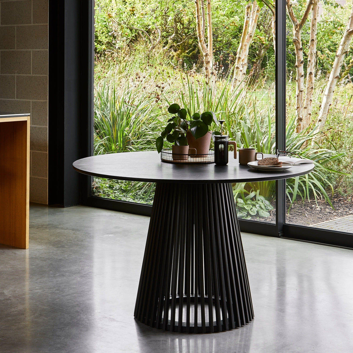 OUTLET - Willow Black Round Dining Table