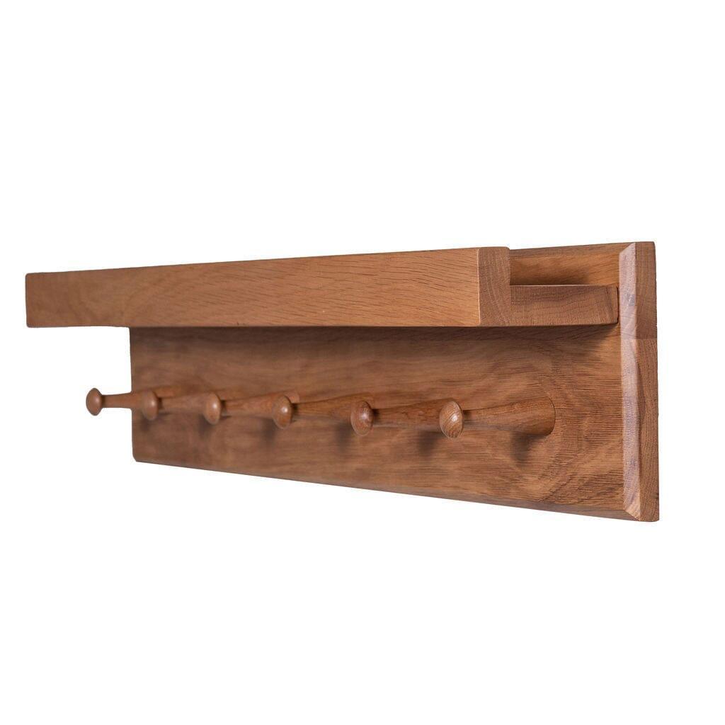 OUTLET - Willow Wooden Coat Rack with Shelf - Oak
