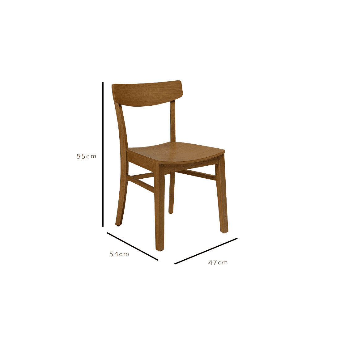 OUTLET - Willow Oak Wooden Dining Chairs - Set of 2