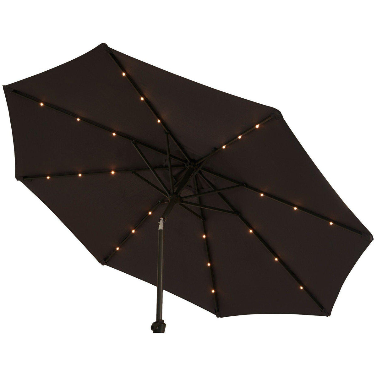 Grey LED Premium Parasol Round 2.7m