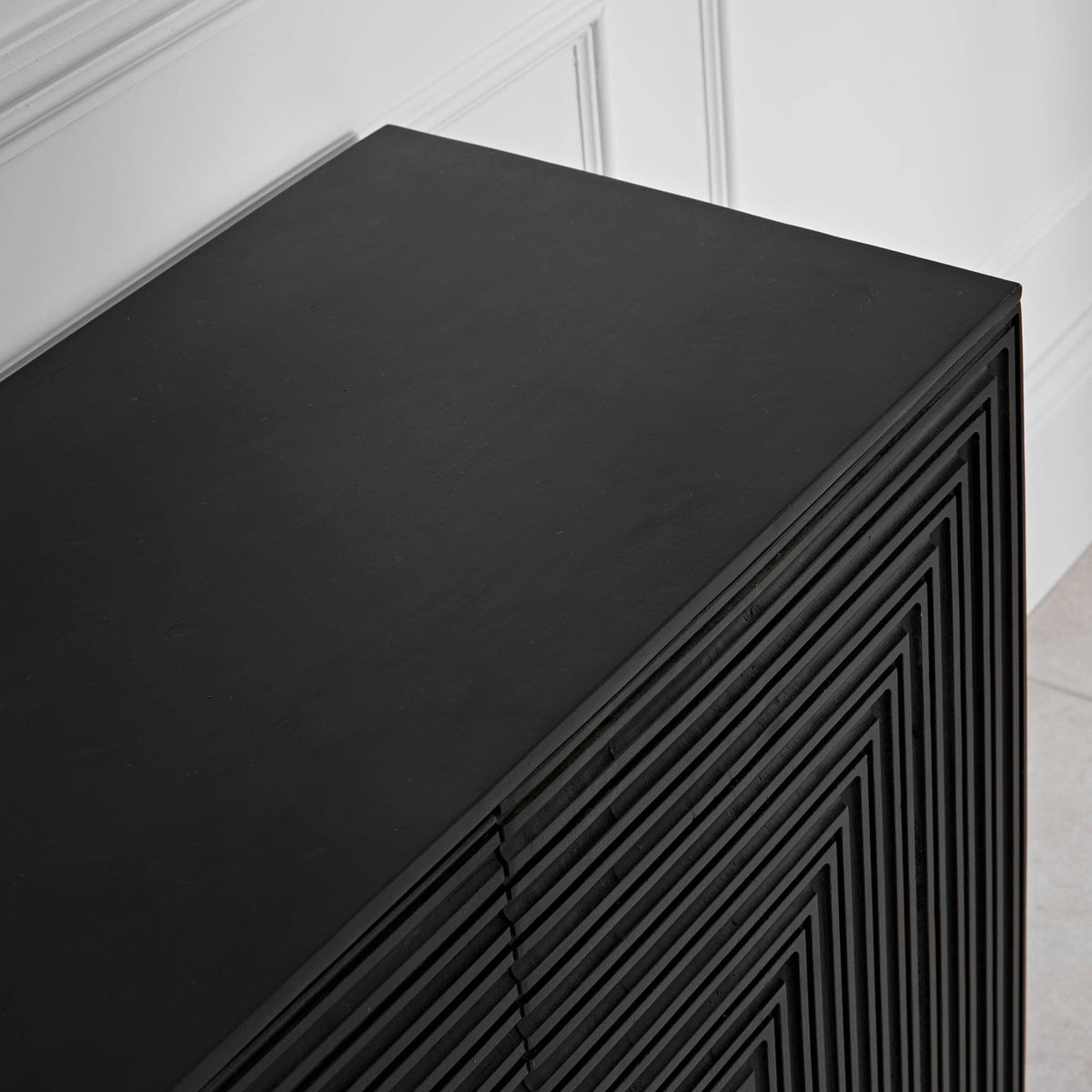 Rayna 2 Door Small Sideboard - Jet Black