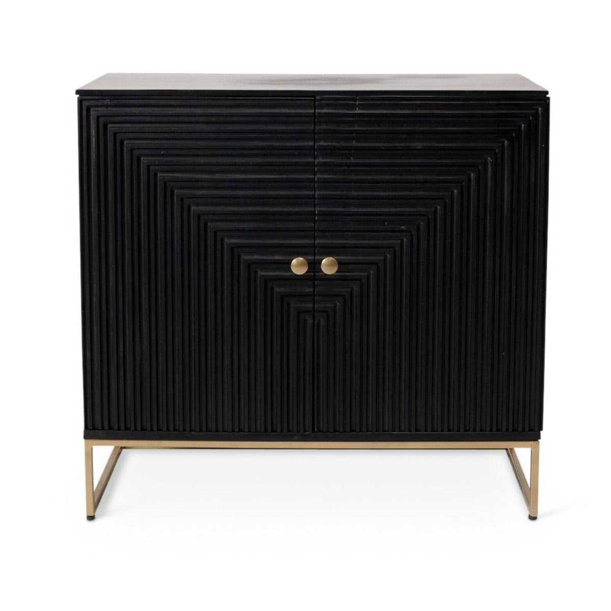 Rayna 2 Door Small Sideboard - Jet Black