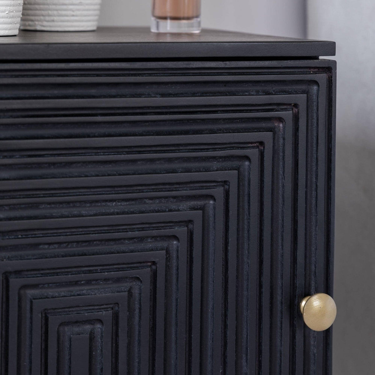Rayna Bedside Table - Jet Black