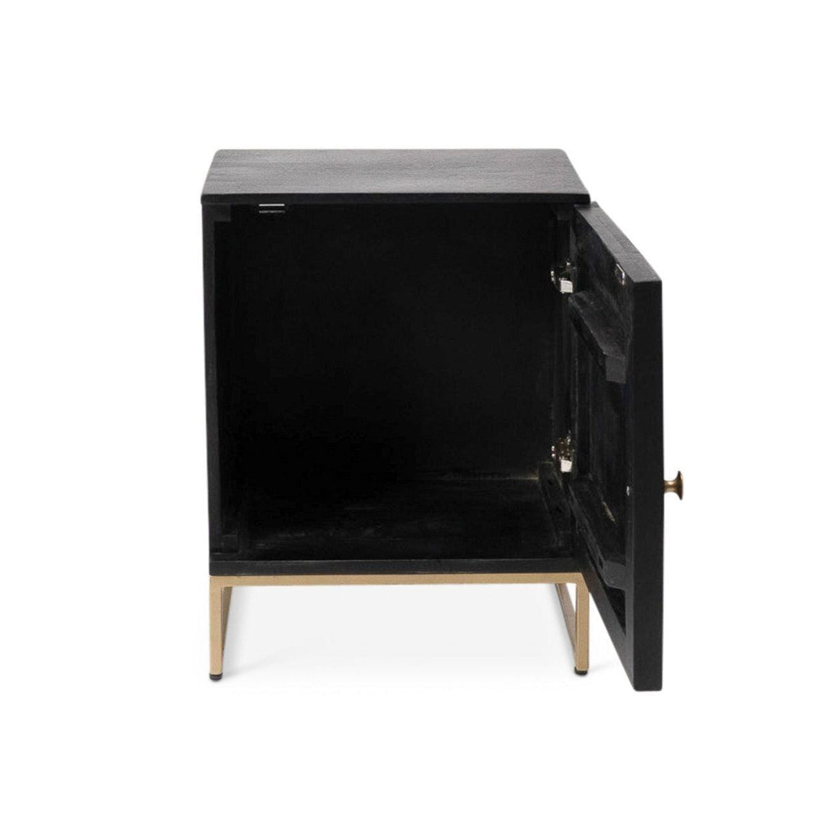 Rayna Bedside Table - Jet Black