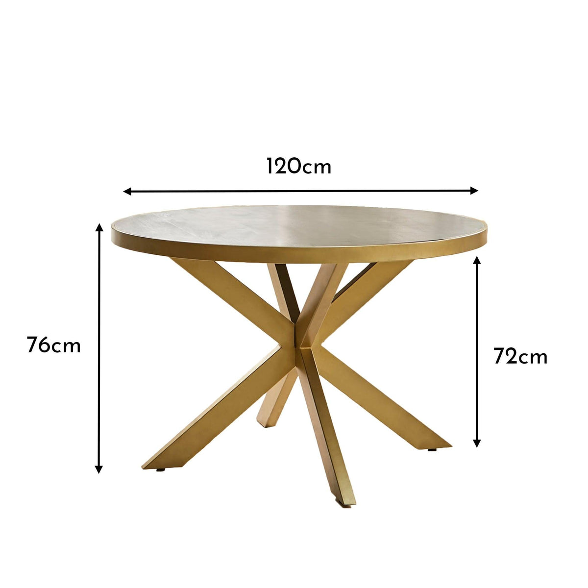 Rayna Jet Black Round Dining Table