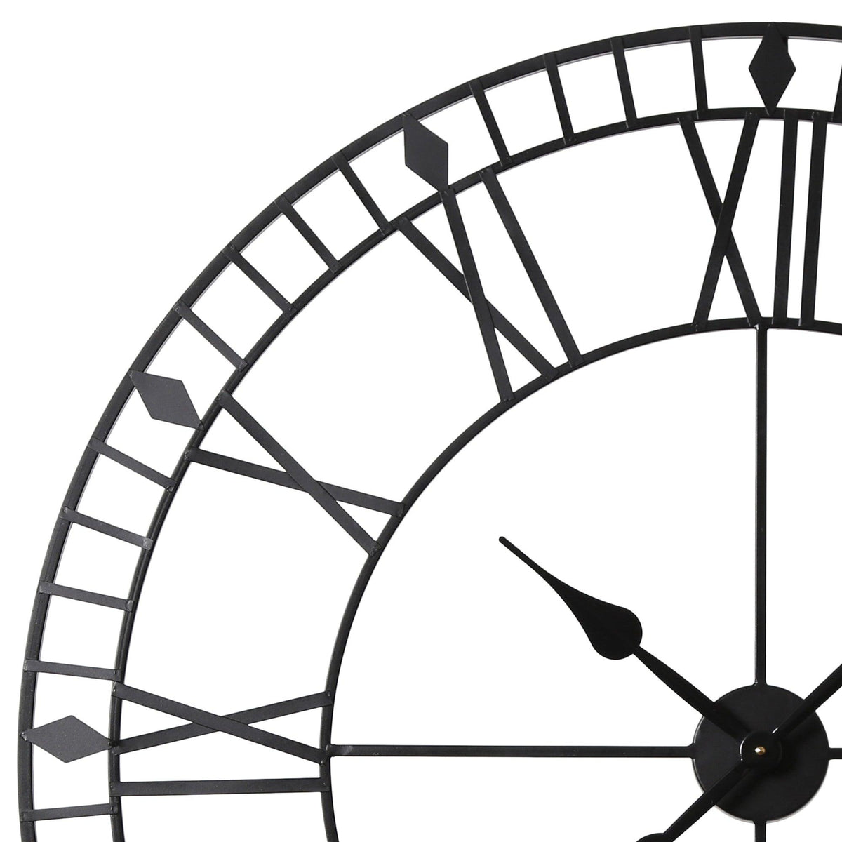 Riseley Large Skeleton Wall Clock - Black