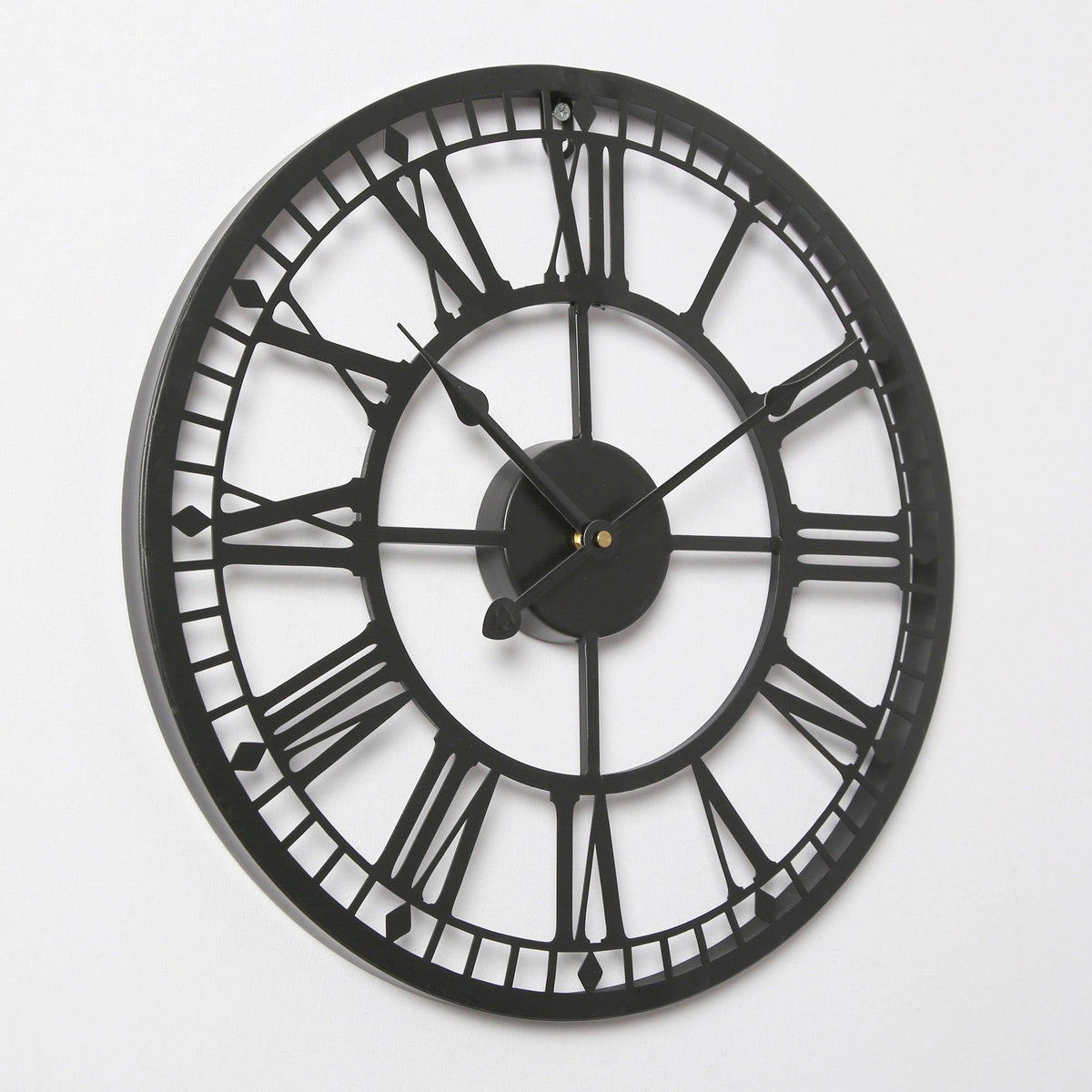 Riseley Small Skeleton Wall Clock - Black