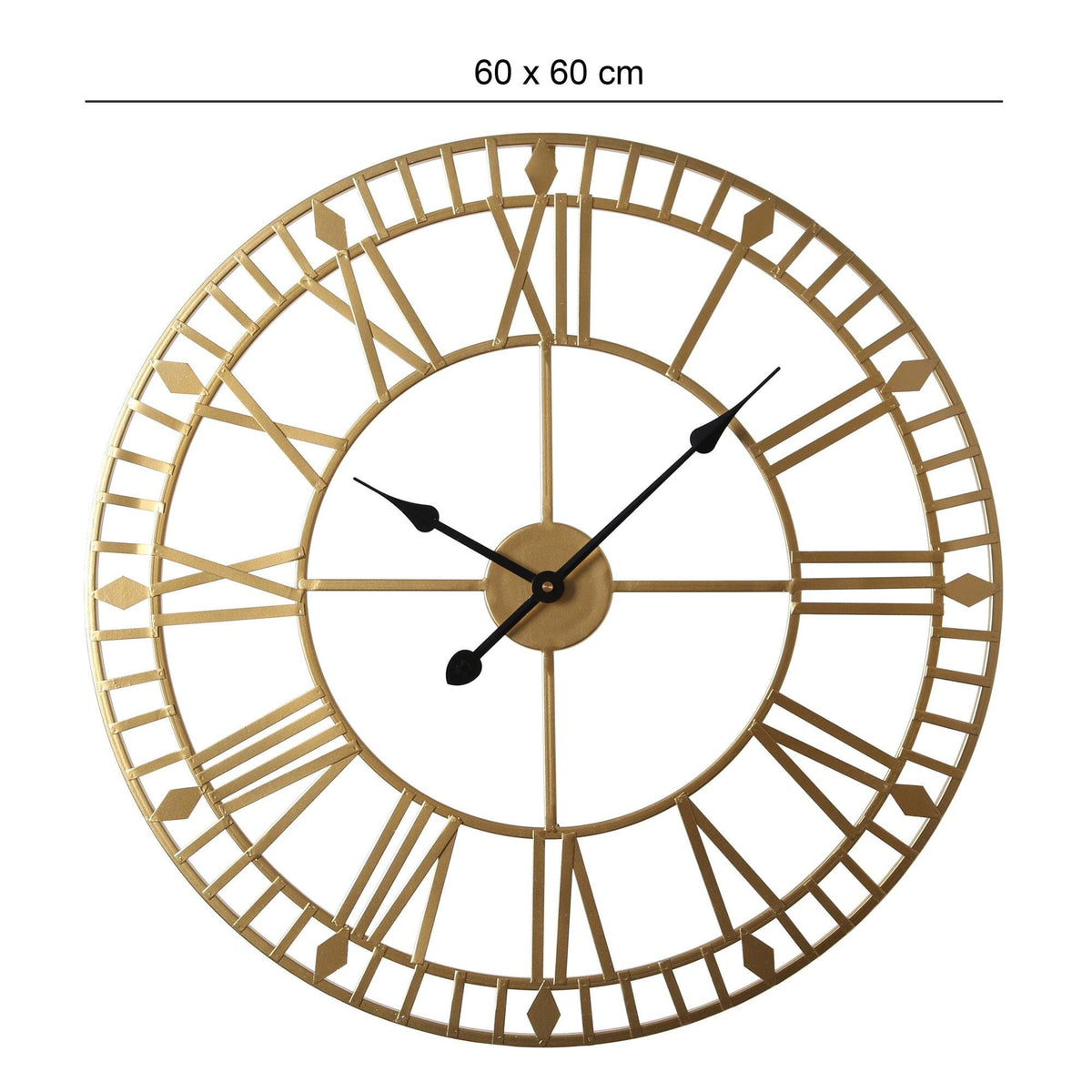 Riseley Skeleton Wall Clock - Gold
