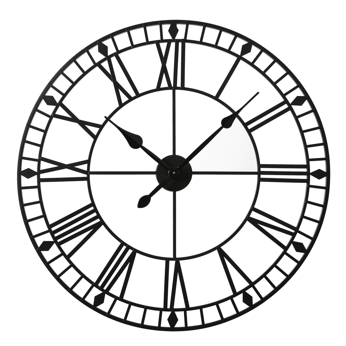 Riseley Skeleton Wall Clock - Black