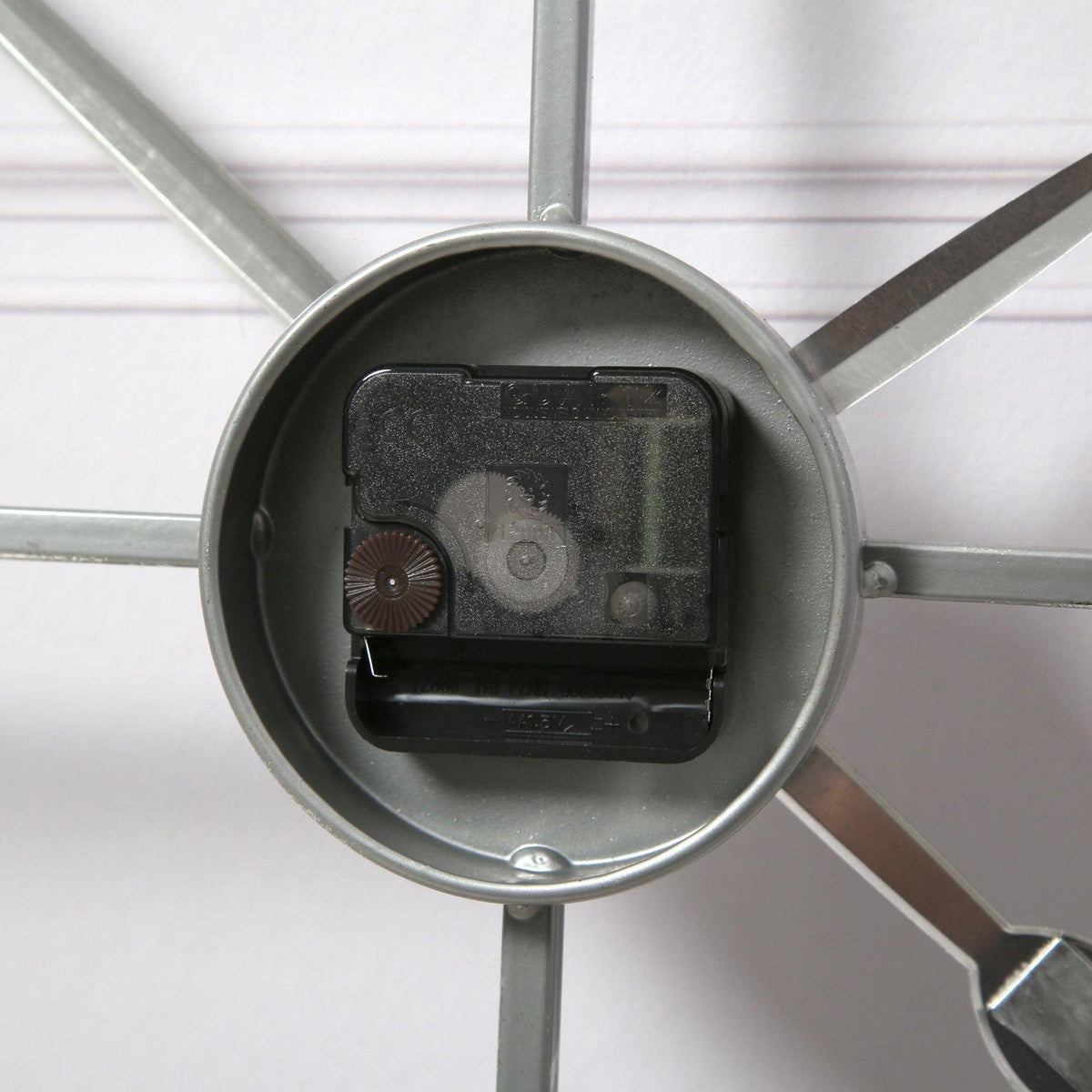 Riseley Skeleton Wall Clock - Silver