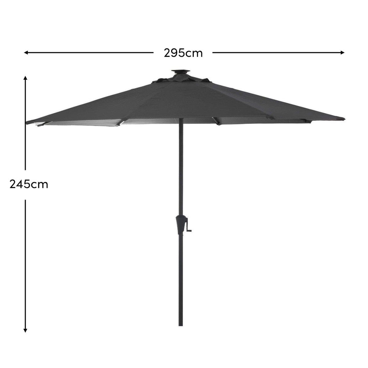 Grey Parasol - 3m Round