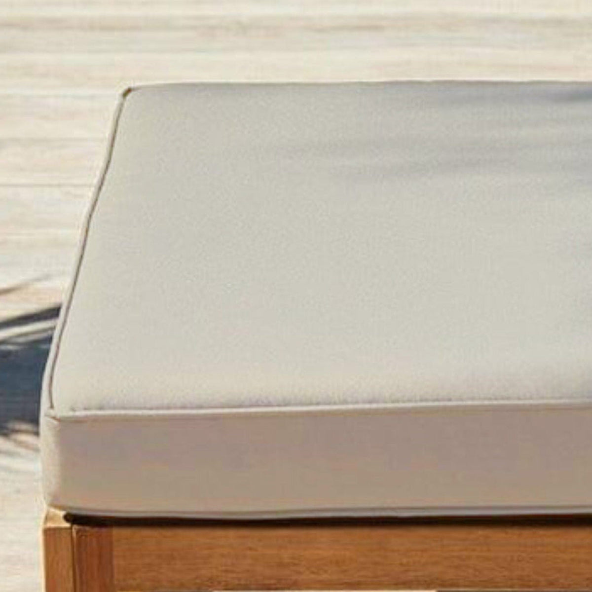 Rowan 5 Seater Wooden Garden Corner Sofa with Coffee Table - Sand