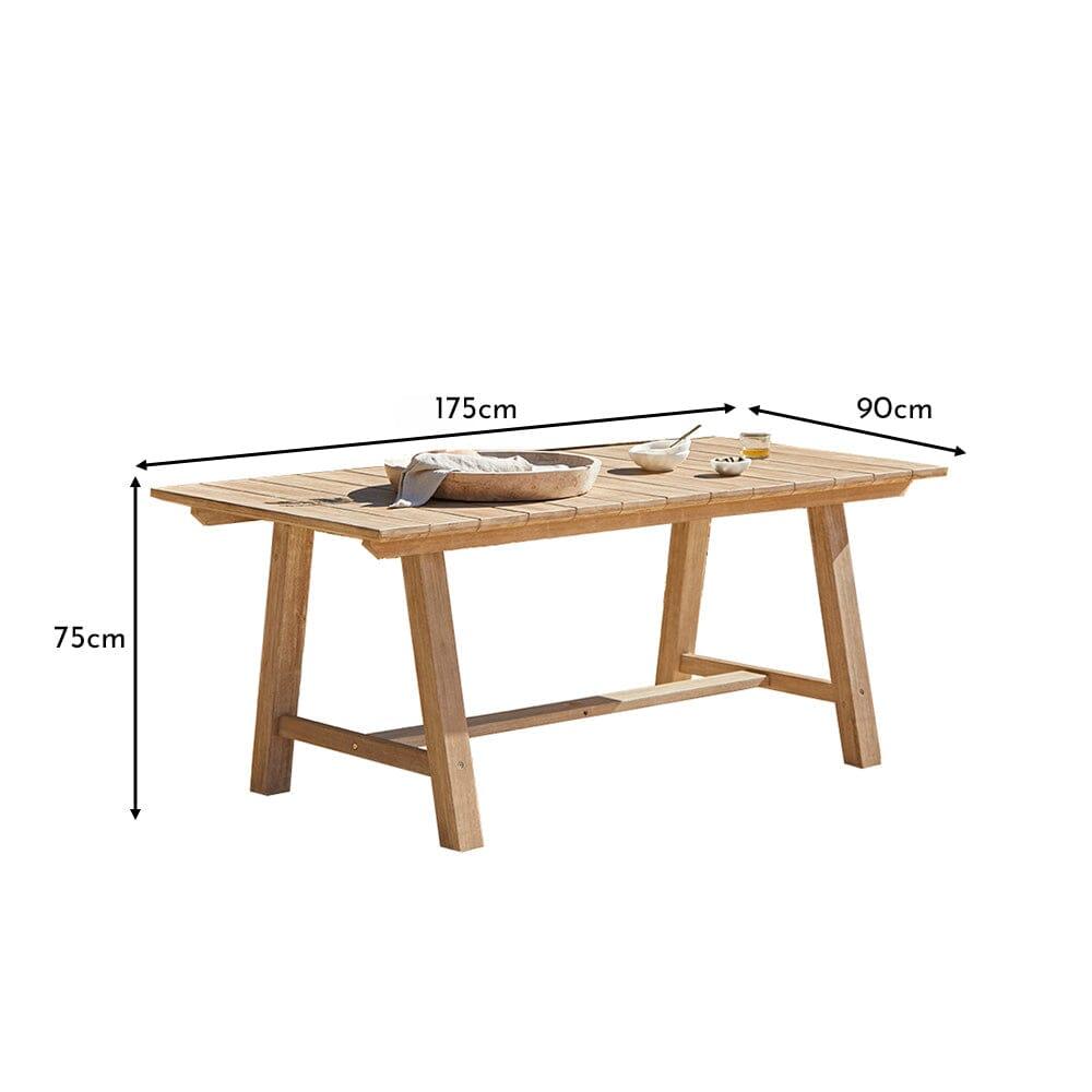 Shiro Wooden Rectangular Garden Dining Table