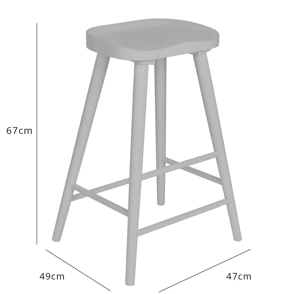 OUTLET - Silvester Grey Bar Stool