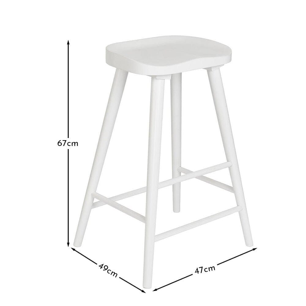 OUTLET - Silvester White Bar Stool