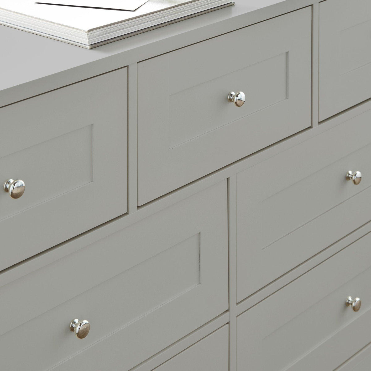 Stevie 7 Drawer Chest of Drawers - Grey